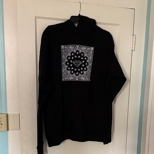 Diamond Supply Co. Black Hoodie with White Pattern